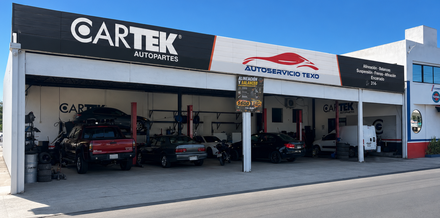 Fachada de TEXO Taller Mecánico en avenida Manzanillo