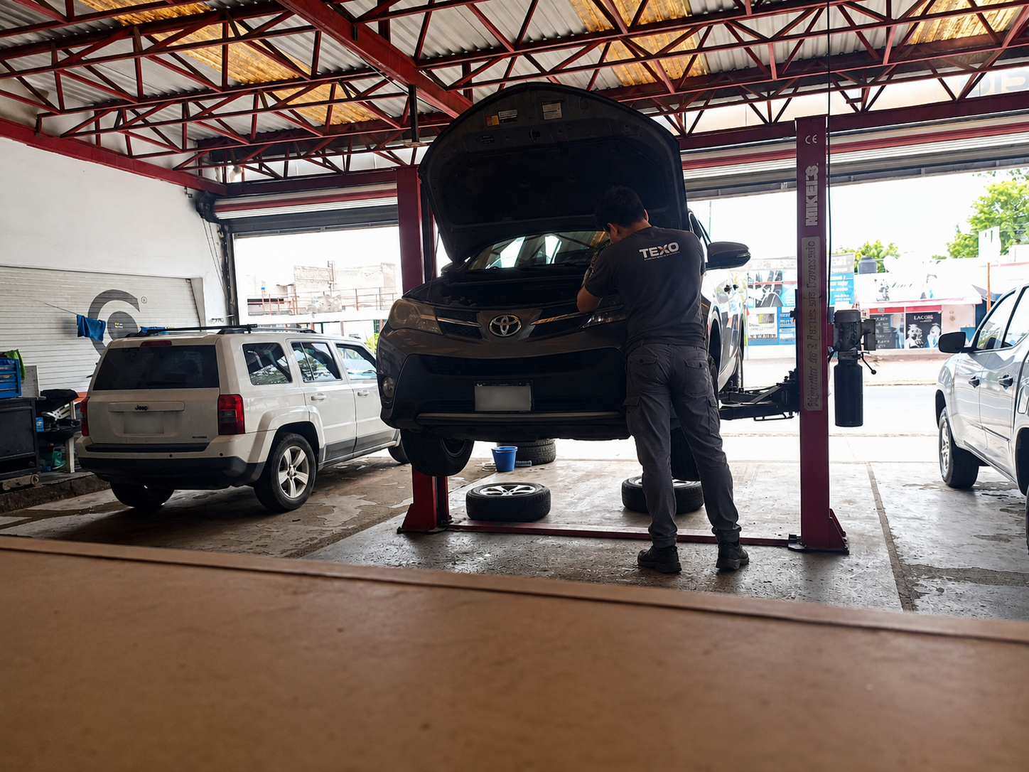 Trabajo mecánico realizado en el taller TEXO